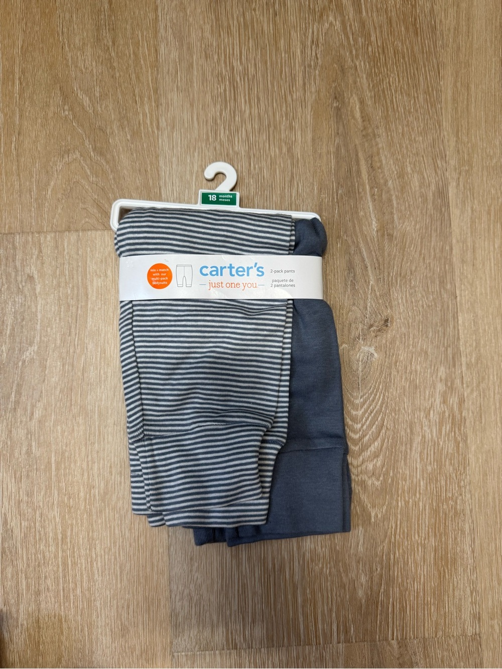 Carter's Navy Stripe & Solid Leggings 2-Pack